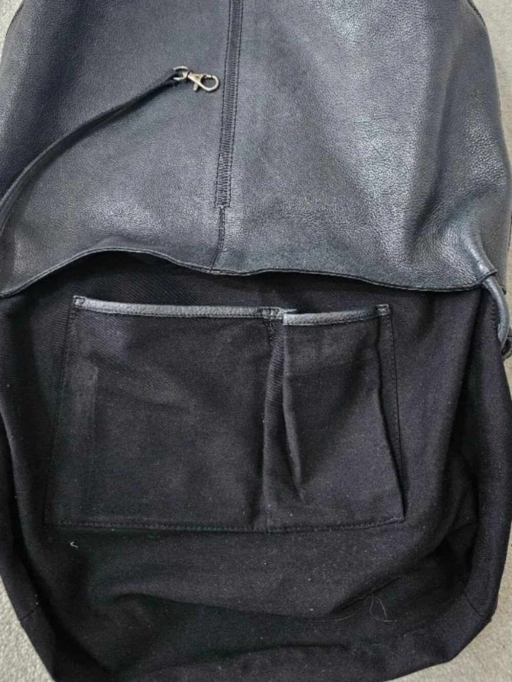 Latico Leather Lyons Tote Bag black leather hidden cell pocket